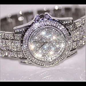 Rhinestone luxury fashion watch.